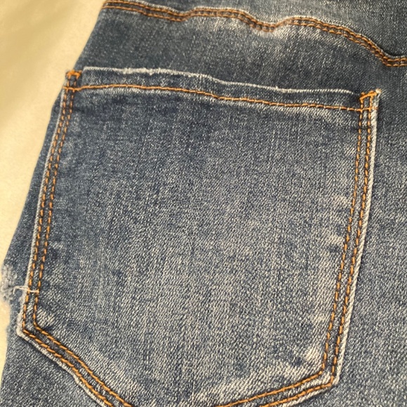 Indigo Rein Blue Denim Tiny High Waist Shorts Button Fly Juniors Size 00 EUC - Picture 9 of 14